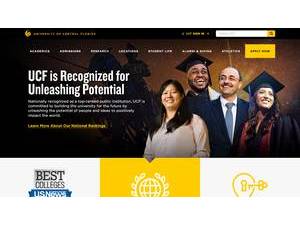 University of Central Florida's official website homepage screenshot