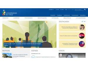 University of Chile's official website homepage screenshot