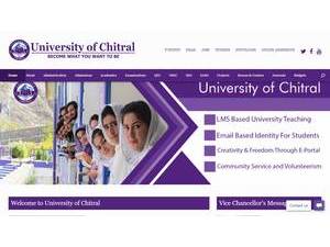 University of Chitral's official website homepage screenshot