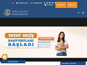 University of City Island's official website homepage screenshot