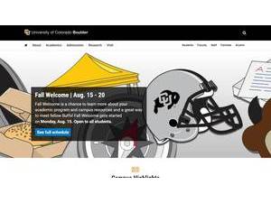 University of Colorado Boulder's official website homepage screenshot