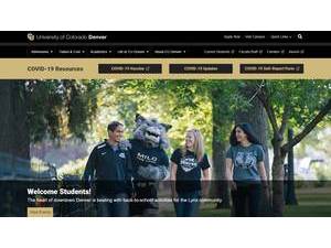 University of Colorado Denver's official website homepage screenshot