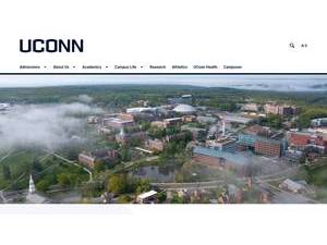 University of Connecticut's official website homepage screenshot