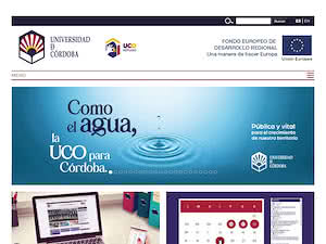 University of Córdoba's official website homepage screenshot