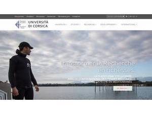 University of Corsica Pascal Paoli's official website homepage screenshot