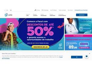 University of Cuiabá's official website homepage screenshot