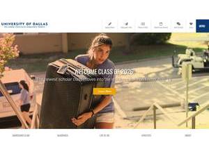 University of Dallas's official website homepage screenshot