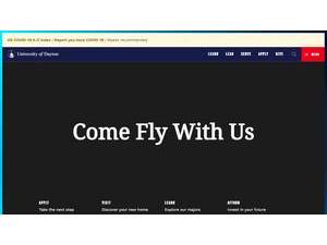 University of Dayton's official website homepage screenshot