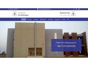 University of Dédougou's official website homepage screenshot