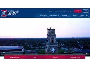 University of Detroit Mercy's official website homepage screenshot