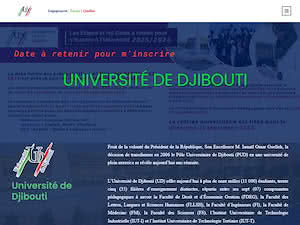 University of Djibouti's official website homepage screenshot