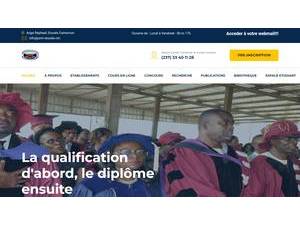 University of Douala's official website homepage screenshot