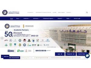 University of Dubai's official website homepage screenshot