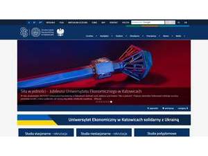 University of Economics in Katowice's official website homepage screenshot