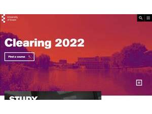 University of Essex's official website homepage screenshot