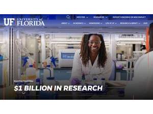 University of Florida's official website homepage screenshot