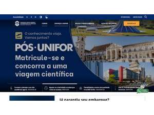 University of Fortaleza's official website homepage screenshot