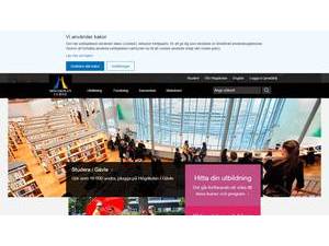 University of Gävle's official website homepage screenshot