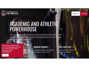 University of Georgia's official website homepage screenshot