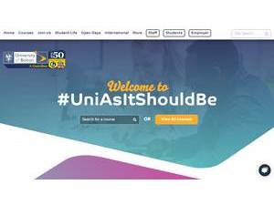 University of Greater Manchester's official website homepage screenshot