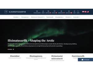 University of Greenland's official website homepage screenshot
