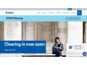 University of Greenwich's official website homepage screenshot