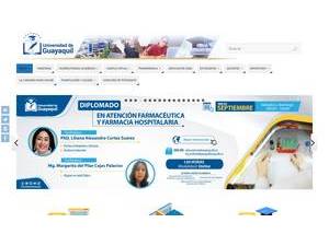 University of Guayaquil's official website homepage screenshot