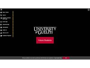 University of Guelph's official website homepage screenshot