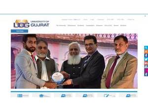 University of Gujrat's official website homepage screenshot