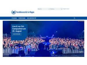 University of Hagen's official website homepage screenshot