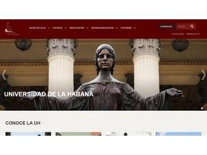University of Havana's official website homepage screenshot