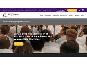 University of Health Sciences and Pharmacy in St. Louis's official website homepage screenshot
