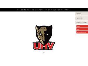 University of Houston-Victoria's official website homepage screenshot