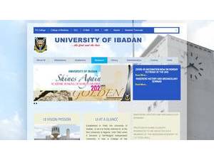 University of Ibadan's official website homepage screenshot