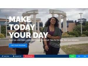 University of Illinois at Springfield's official website homepage screenshot
