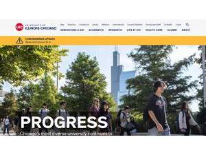 University of Illinois Chicago's official website homepage screenshot