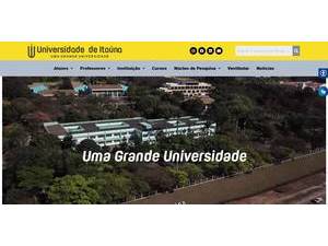 University of Itaúna's official website homepage screenshot
