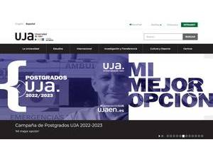University of Jaén's official website homepage screenshot