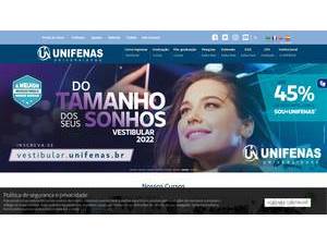 University of José do Rosário Vellano's official website homepage screenshot