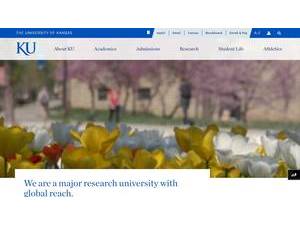 University of Kansas's official website homepage screenshot
