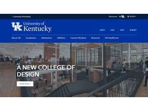 University of Kentucky's official website homepage screenshot