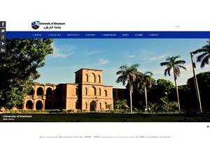 University of Khartoum's official website homepage screenshot