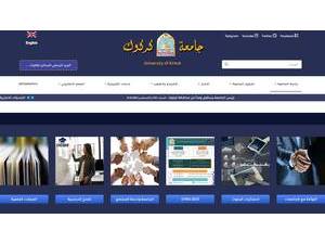 University of Kirkuk's official website homepage screenshot