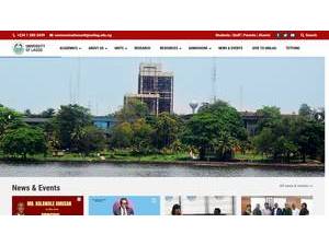University of Lagos's official website homepage screenshot
