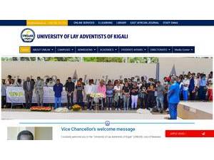 University of Lay Adventists of Kigali's official website homepage screenshot