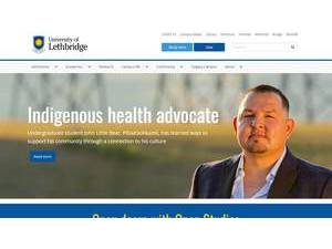 University of Lethbridge's official website homepage screenshot