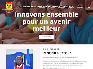 University of Lodja's official website homepage screenshot