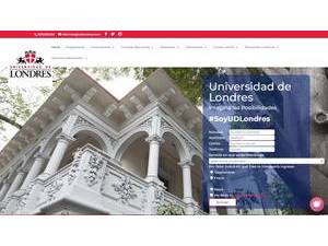 University of Londres's official website homepage screenshot