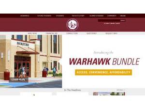 University of Louisiana at Monroe's official website homepage screenshot
