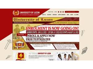University of Luzon's official website homepage screenshot